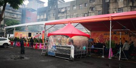 15MX30M-Red and Transparent tent-Groundbreaking ceremony